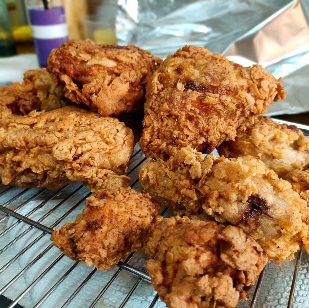 crispy buttermilk fried chicken recipe golden and crunchy on a wire rack